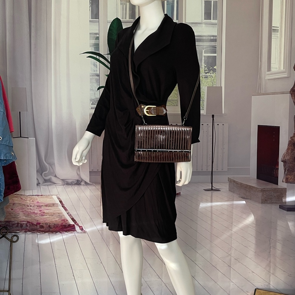 Ted Baker Suno Patent Leather Envelope Style Crossbody/Clutch Bag. P